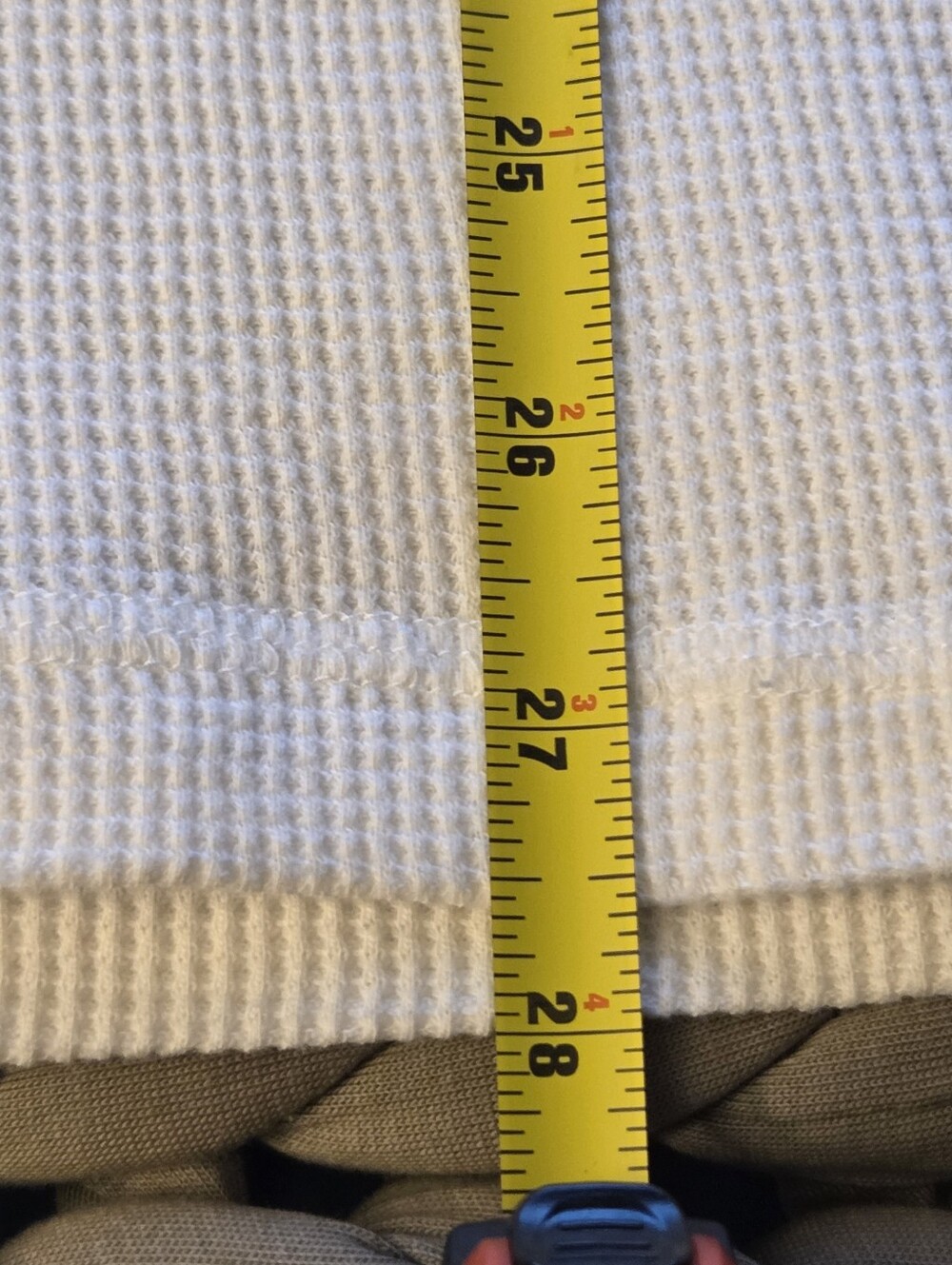 Uniqlo Men's Waffle Crew Neck Shirt Long Sleeve White Small Cotton Blend - Picture 6 of 6